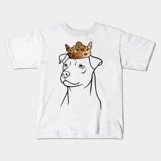 Patterdale Terrier Dog King Queen Wearing Crown Kids T-Shirt